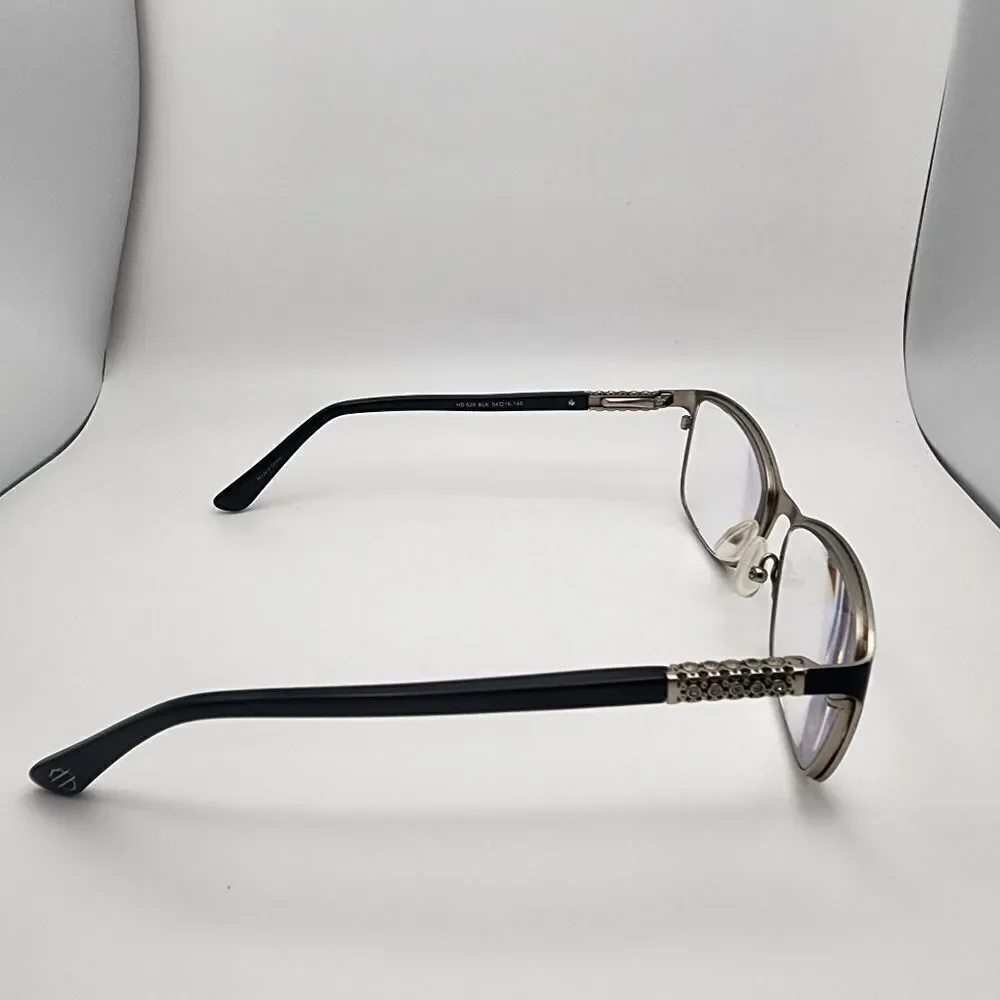 Harley Davidson Black & Silver Prescription Glasses Frames & Case